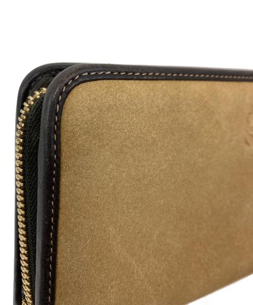 LOEWE（ロエベ）LOEWE (ロエベ) アナグラムスエードラウンドファスナー財布 ベージュ サイズ:表記無しの古着・服飾アイテム
