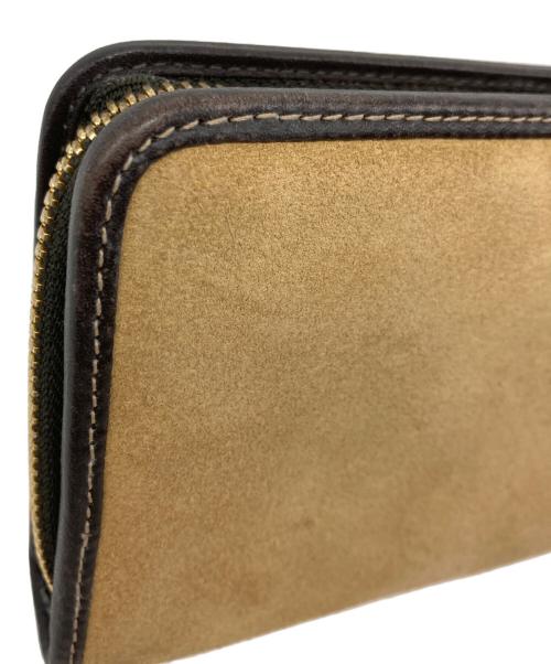 LOEWE（ロエベ）LOEWE (ロエベ) アナグラムスエードラウンドファスナー財布 ベージュ サイズ:表記無しの古着・服飾アイテム