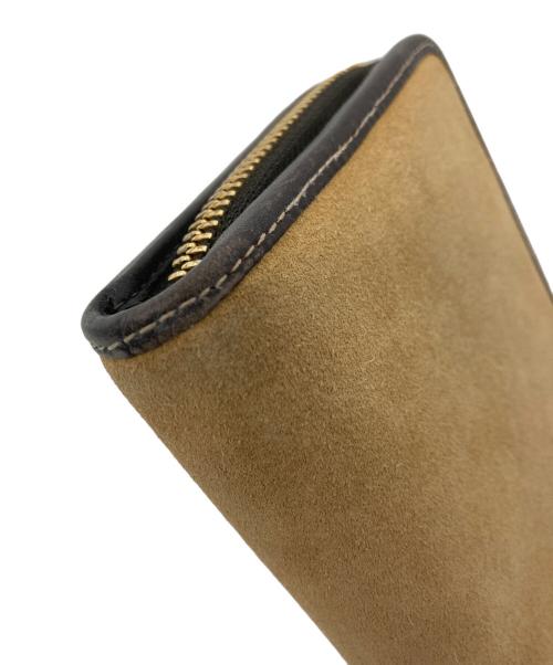 LOEWE（ロエベ）LOEWE (ロエベ) アナグラムスエードラウンドファスナー財布 ベージュ サイズ:表記無しの古着・服飾アイテム