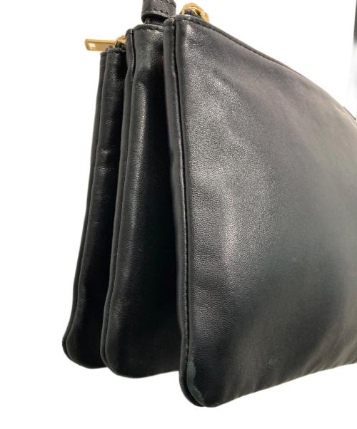 CELINE（セリーヌ）CELINE (セリーヌ) トリオ ラージ ショルダーバッグ ブラックの古着・服飾アイテム