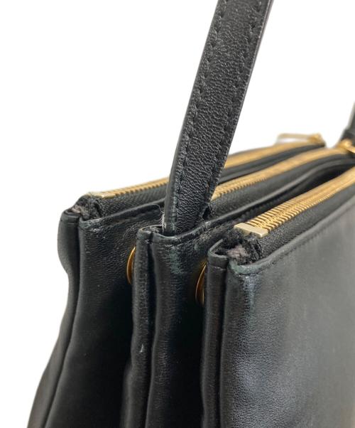 CELINE（セリーヌ）CELINE (セリーヌ) トリオ ラージ ショルダーバッグ ブラックの古着・服飾アイテム