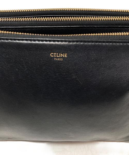 CELINE（セリーヌ）CELINE (セリーヌ) トリオ ラージ ショルダーバッグ ブラックの古着・服飾アイテム