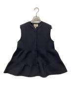 UNITED ARROWS TOKYOユナイテッドアローズトウキョウ）の古着「ペプラムニットベスト」｜ネイビー