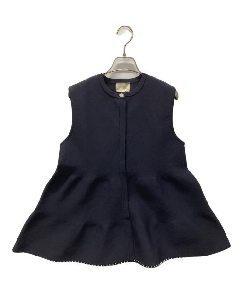UNITED ARROWS TOKYO（ユナイテッドアローズトウキョウ）UNITED ARROWS TOKYO (ユナイテッドアローズトウキョウ) ペプラムニットベスト ネイビー サイズ:ｆｒｅｅ 未使用品の古着・服飾アイテム