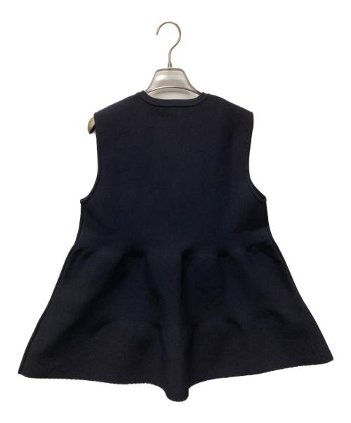 UNITED ARROWS TOKYO（ユナイテッドアローズトウキョウ）UNITED ARROWS TOKYO (ユナイテッドアローズトウキョウ) ペプラムニットベスト ネイビー サイズ:ｆｒｅｅ 未使用品の古着・服飾アイテム