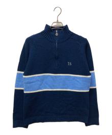 BoTT（ボット）の古着「Half Zip Drivers Knit」｜ブルー