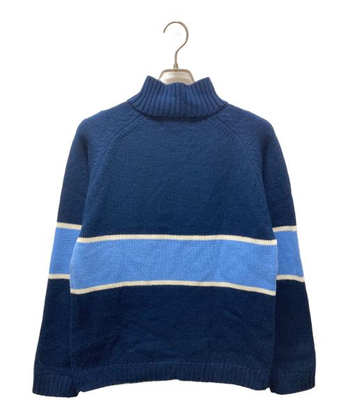 BoTT（ボット）BoTT (ボット) Half Zip Drivers Knit ブルー サイズ:Mの古着・服飾アイテム