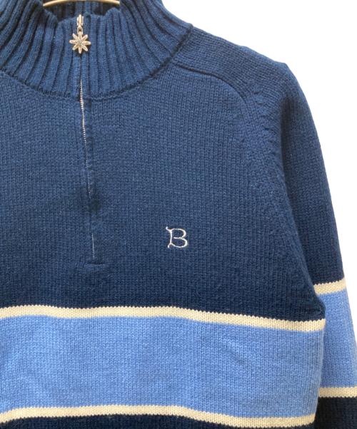 BoTT（ボット）BoTT (ボット) Half Zip Drivers Knit ブルー サイズ:Mの古着・服飾アイテム