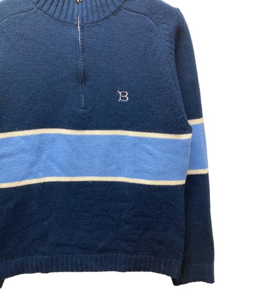 BoTT（ボット）BoTT (ボット) Half Zip Drivers Knit ブルー サイズ:Mの古着・服飾アイテム
