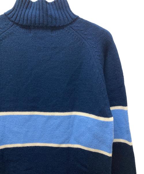 BoTT（ボット）BoTT (ボット) Half Zip Drivers Knit ブルー サイズ:Mの古着・服飾アイテム