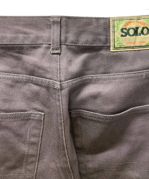 SOLO SEMORE（ソロセモア）SOLO SEMORE (ソロセモア) バギーデニムパンツ グレー サイズ:W36の古着・服飾アイテム