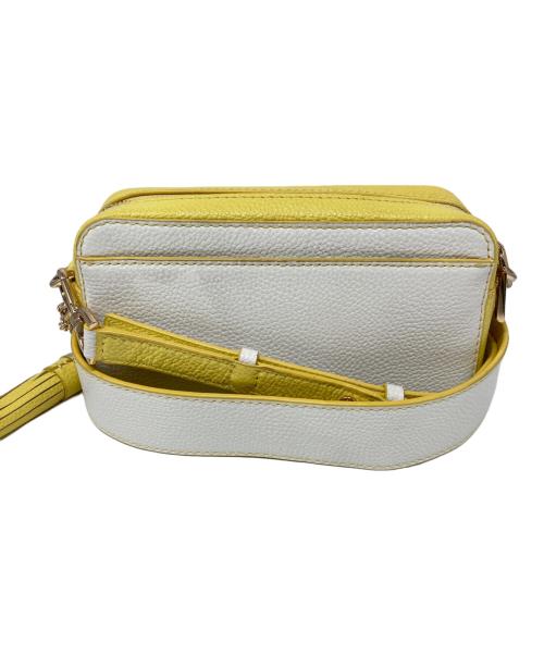 MICHAEL KORS（マイケルコース）MICHAEL KORS (マイケルコース) Small Two-Tone Pebbled Leather Camera Bag イエロー×ホワイトの古着・服飾アイテム