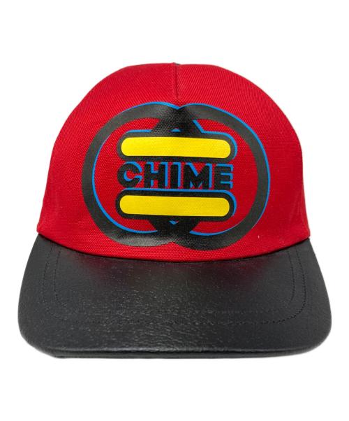 GUCCI（グッチ）GUCCI (グッチ) CHIME CHIME FOR CHANGE レザー切替キャップ レッド×ブラック サイズ:59cmの古着・服飾アイテム