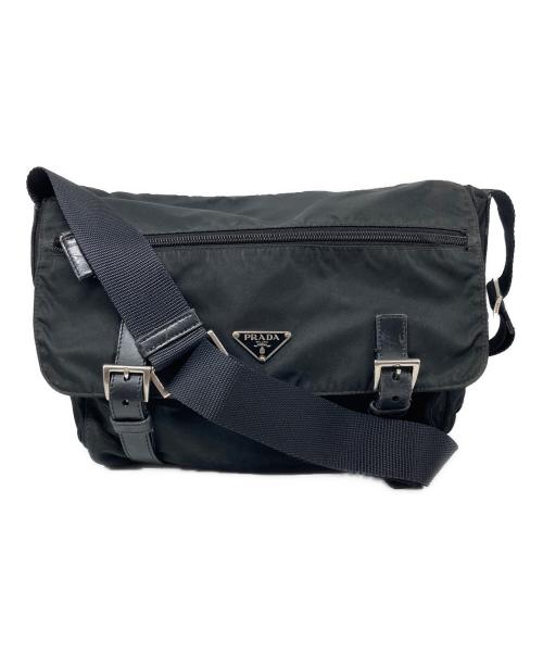 PRADA（プラダ）PRADA (プラダ) メッセンジャーバッグ ブラックの古着・服飾アイテム