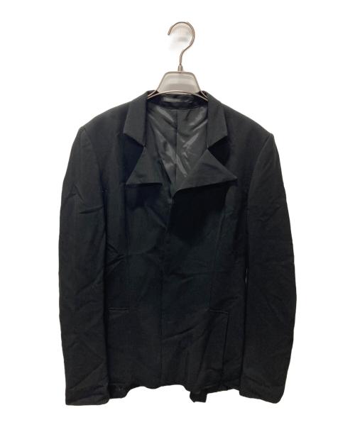 Yohji Yamamoto FEMME（ヨウジヤマモトファム）Yohji Yamamoto FEMME (ヨウジヤマモトファム) レーヨンブレンドデザインジャケット ブラック サイズ:1の古着・服飾アイテム
