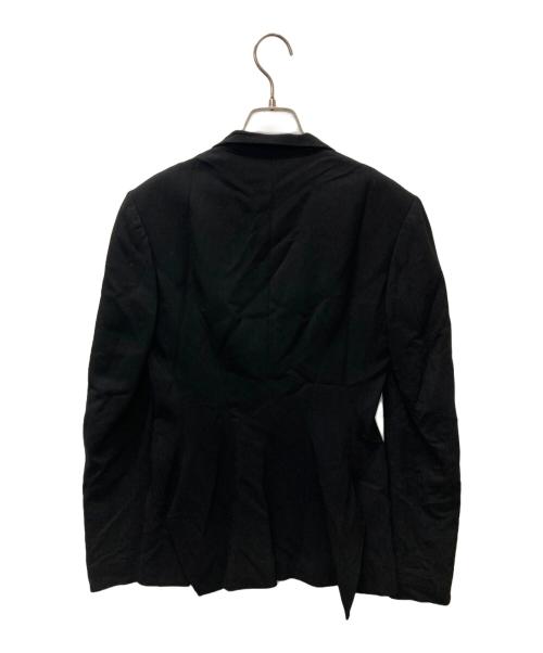 Yohji Yamamoto FEMME（ヨウジヤマモトファム）Yohji Yamamoto FEMME (ヨウジヤマモトファム) レーヨンブレンドデザインジャケット ブラック サイズ:1の古着・服飾アイテム