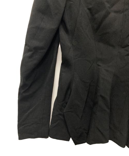 Yohji Yamamoto FEMME（ヨウジヤマモトファム）Yohji Yamamoto FEMME (ヨウジヤマモトファム) レーヨンブレンドデザインジャケット ブラック サイズ:1の古着・服飾アイテム