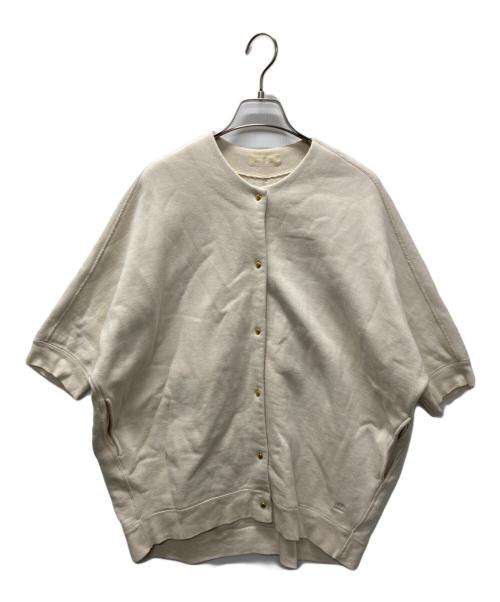 DRAWER（ドゥロワー）DRAWER (ドゥロワー) コットンツリ裏毛フロントスナップカーディガン アイボリー サイズ:1の古着・服飾アイテム