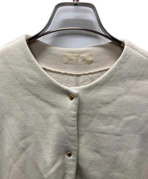 DRAWER（ドゥロワー）DRAWER (ドゥロワー) コットンツリ裏毛フロントスナップカーディガン アイボリー サイズ:1の古着・服飾アイテム