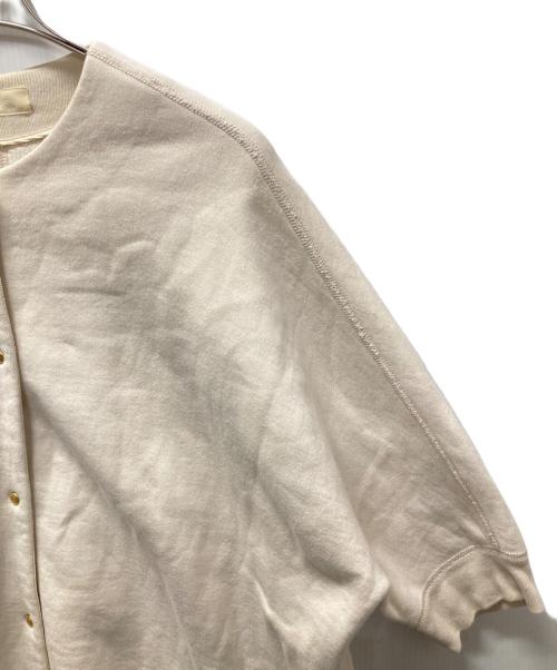 DRAWER（ドゥロワー）DRAWER (ドゥロワー) コットンツリ裏毛フロントスナップカーディガン アイボリー サイズ:1の古着・服飾アイテム