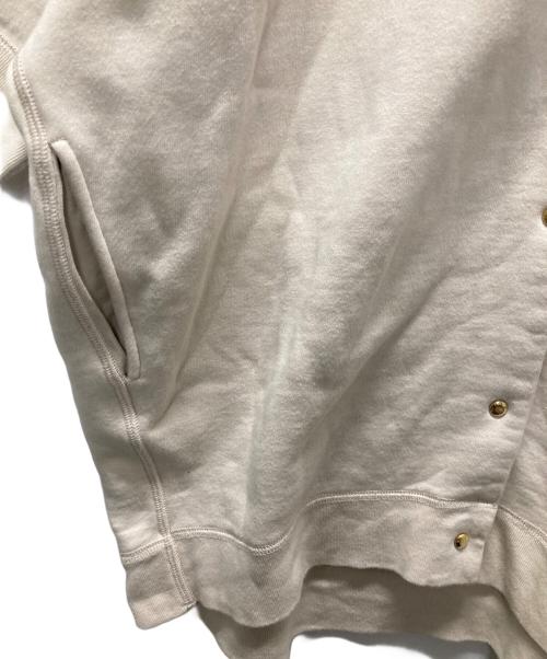 DRAWER（ドゥロワー）DRAWER (ドゥロワー) コットンツリ裏毛フロントスナップカーディガン アイボリー サイズ:1の古着・服飾アイテム