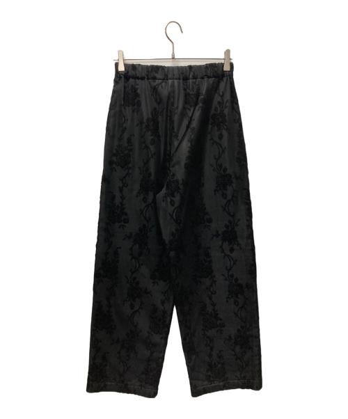 tricot COMME des GARCONS（トリココムデギャルソン）tricot COMME des GARCONS (トリココムデギャルソン) フラワー刺繍イージーパンツ ブラック サイズ:表記無しの古着・服飾アイテム