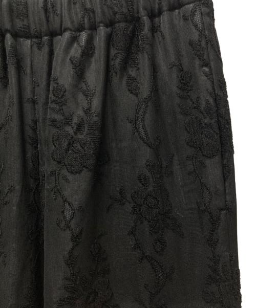 tricot COMME des GARCONS（トリココムデギャルソン）tricot COMME des GARCONS (トリココムデギャルソン) フラワー刺繍イージーパンツ ブラック サイズ:表記無しの古着・服飾アイテム