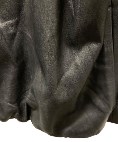 BEARDSLEY（ビアズリー）BEARDSLEY (ビアズリー) ラムレザーノーカラージャケット ブラック サイズ:1の古着・服飾アイテム