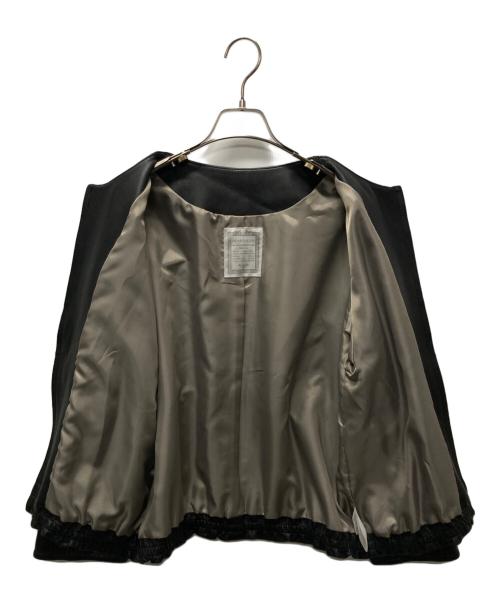 BEARDSLEY（ビアズリー）BEARDSLEY (ビアズリー) ラムレザーノーカラージャケット ブラック サイズ:1の古着・服飾アイテム