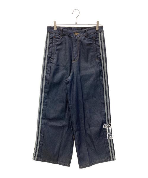 adidas（アディダス）adidas (アディダス) ミッドライズ ワイドレッグ デニムパンツ インディゴ サイズ:2730 未使用品の古着・服飾アイテム