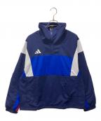 adidasアディダス）の古着「スタジアム カラーブロック ハーフジップ トラックジャケット」｜ブルー