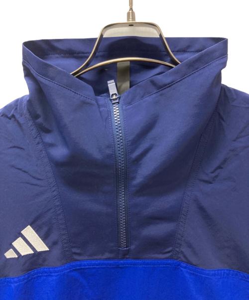 adidas（アディダス）adidas (アディダス) スタジアム カラーブロック ハーフジップ トラックジャケット ブルー サイズ:M 未使用品の古着・服飾アイテム