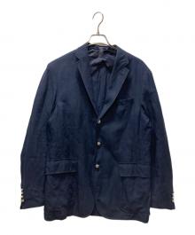 POLO RALPH LAUREN（ポロ・ラルフローレン）の古着「リネン段返り3Bブレザー」｜ネイビー
