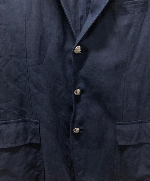 POLO RALPH LAUREN（ポロ・ラルフローレン）POLO RALPH LAUREN (ポロ・ラルフローレン) リネン段返り3Bブレザー ネイビー サイズ:40Rの古着・服飾アイテム