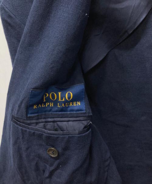 POLO RALPH LAUREN（ポロ・ラルフローレン）POLO RALPH LAUREN (ポロ・ラルフローレン) リネン段返り3Bブレザー ネイビー サイズ:40Rの古着・服飾アイテム