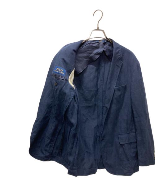 POLO RALPH LAUREN（ポロ・ラルフローレン）POLO RALPH LAUREN (ポロ・ラルフローレン) リネン段返り3Bブレザー ネイビー サイズ:40Rの古着・服飾アイテム