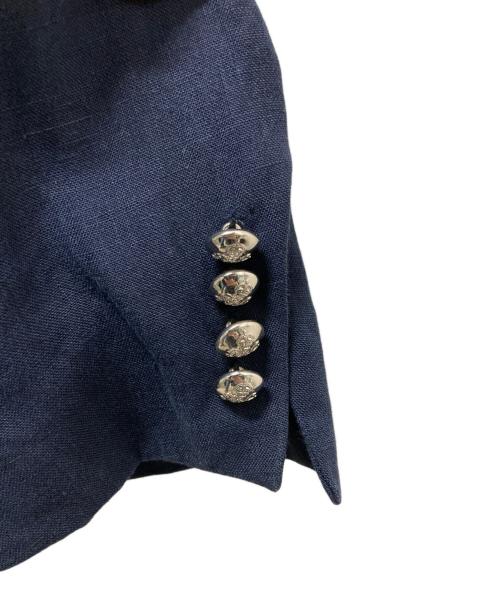 POLO RALPH LAUREN（ポロ・ラルフローレン）POLO RALPH LAUREN (ポロ・ラルフローレン) リネン段返り3Bブレザー ネイビー サイズ:40Rの古着・服飾アイテム