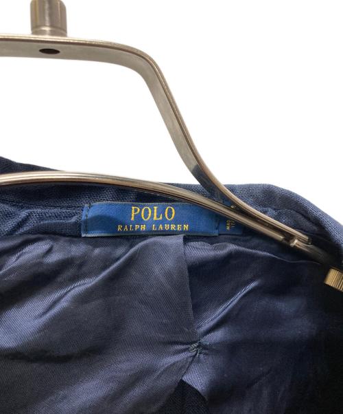 POLO RALPH LAUREN（ポロ・ラルフローレン）POLO RALPH LAUREN (ポロ・ラルフローレン) リネン段返り3Bブレザー ネイビー サイズ:40Rの古着・服飾アイテム