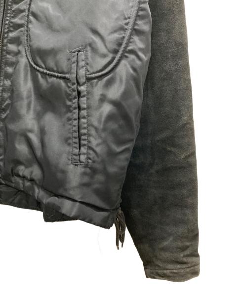 HARLEY-DAVIDSON（ハーレーダビッドソン）HARLEY-DAVIDSON (ハーレーダビッドソン) サイドレースアップレザー切替バイカージャケット ブラック サイズ:Lの古着・服飾アイテム