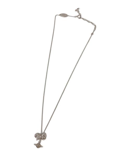 Vivienne Westwood（ヴィヴィアンウエストウッド）Vivienne Westwood (ヴィヴィアンウエストウッド) リボンオーブネックレス シルバーの古着・服飾アイテム