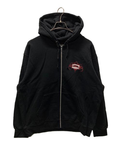 SUPREME（シュプリーム）SUPREME (シュプリーム) Hysteric Glamour (ヒステリックグラマー) Zip Up Hooded Sweatshirt ブラック サイズ:XLの古着・服飾アイテム