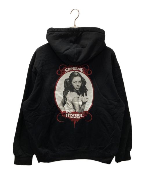 SUPREME（シュプリーム）SUPREME (シュプリーム) Hysteric Glamour (ヒステリックグラマー) Zip Up Hooded Sweatshirt ブラック サイズ:XLの古着・服飾アイテム