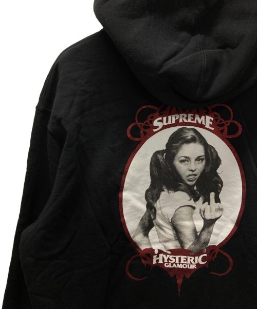 SUPREME（シュプリーム）SUPREME (シュプリーム) Hysteric Glamour (ヒステリックグラマー) Zip Up Hooded Sweatshirt ブラック サイズ:XLの古着・服飾アイテム