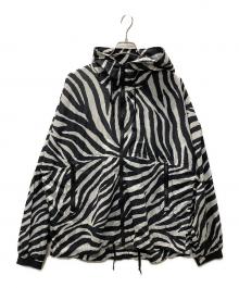 THE NORTHFACE PURPLELABEL（ザ・ノースフェイス パープルレーベル）の古着「PERTEX Zebra Print Mountain Wind Parka」｜ホワイト×ブラック