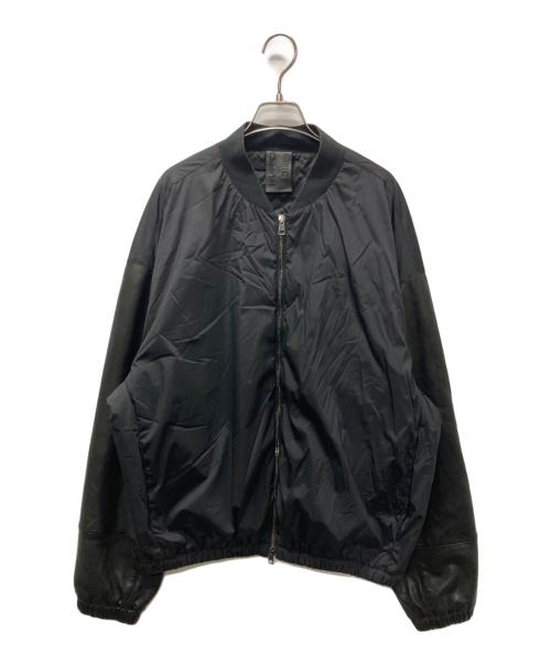 RUFFO（ルッフォ）RUFFO (ルッフォ) COLUMN (コラム) ナイロンレザー切替ジャケット ブラック サイズ:Lの古着・服飾アイテム