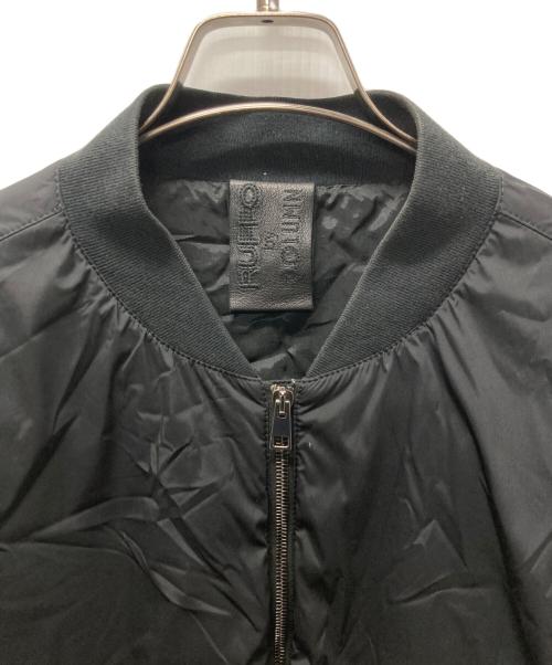 RUFFO（ルッフォ）RUFFO (ルッフォ) COLUMN (コラム) ナイロンレザー切替ジャケット ブラック サイズ:Lの古着・服飾アイテム