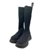 CAMPERカンペール）の古着「ribbed-knit platform boots」｜ブラック