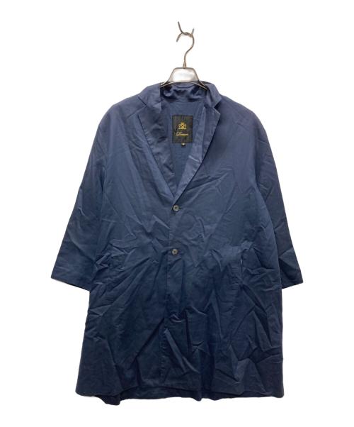 DRAWER（ドゥロワー）Drawer (ドゥロワー) コットンシルクチェスターコート ネイビー サイズ:36の古着・服飾アイテム