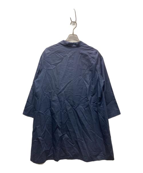 DRAWER（ドゥロワー）Drawer (ドゥロワー) コットンシルクチェスターコート ネイビー サイズ:36の古着・服飾アイテム