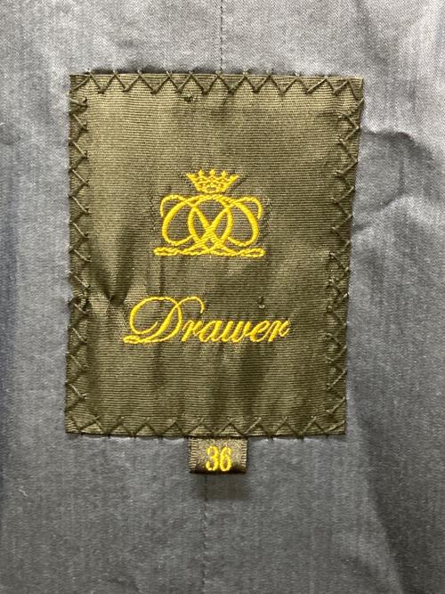 DRAWER（ドゥロワー）Drawer (ドゥロワー) コットンシルクチェスターコート ネイビー サイズ:36の古着・服飾アイテム